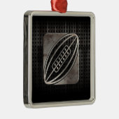Rugby; Koel zwart Metalen Ornament (Rechts)