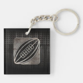 Rugby; Koel zwart Sleutelhanger (Achterkant)