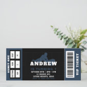 Rugby league Ticket Verjaardagsfeestuitnodiging Kaart (Staand voorkant)