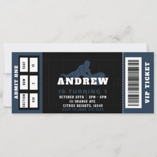 Rugby league Ticket Verjaardagsfeestuitnodiging Kaart