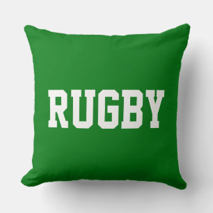 RUGBY Leuke Sportieve Witte Tekst Op Sportief Groe Kussen