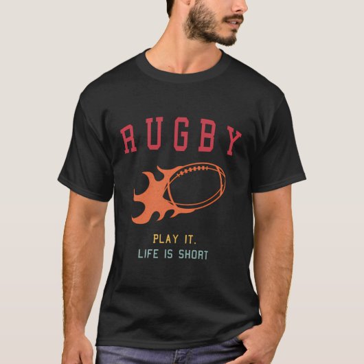 Rugby leven is kort t-shirt (Voorkant)