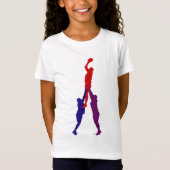 Rugby Lineout Girls T-Shirt (Voorkant)