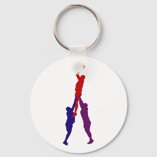 Rugby Lineout Sleutelhanger (Voorkant)