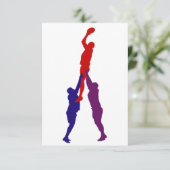 Rugby Lineout-uitnodigingen Kaart (Staand voorkant)