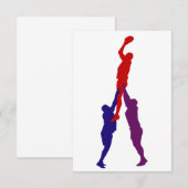 Rugby Lineout-uitnodigingen Kaart (Voorkant / Achterkant)