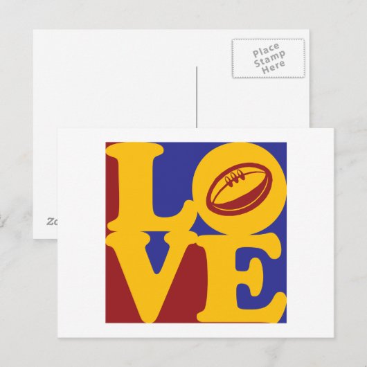Rugby Love Briefkaart (Voorkant / Achterkant)