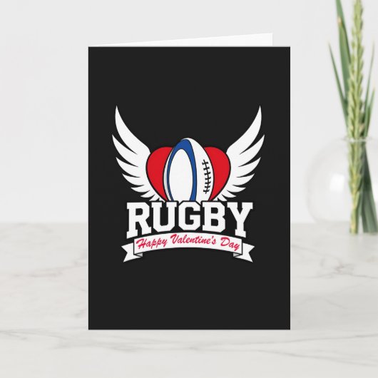 Rugby Love Valentines Day Card Kaart (Voorkant)