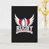 Rugby Love Valentines Day Card Kaart (Gele Bloem)