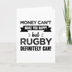 Rugby maakt je gelukkig Funny Gift Kaart