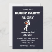 Rugby maakt me levendig Rugby Feestje Kaart (Voorkant)