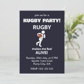 Rugby maakt me levendig Rugby Feestje Kaart (Staand voorkant)