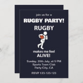 Rugby maakt me levendig Rugby Feestje Kaart (Voorkant / Achterkant)