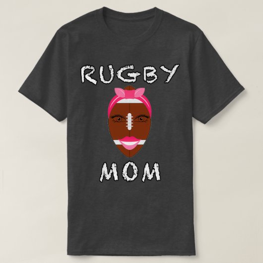 Rugby mam grappig design voor liefhebbers Rugby en T-shirt (Design voorkant)