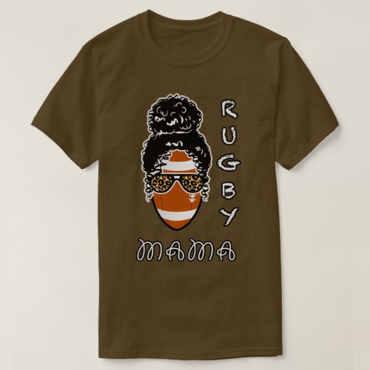 Rugby mam grappig design voor liefhebbers Rugby en T-shirt (Design voorkant)