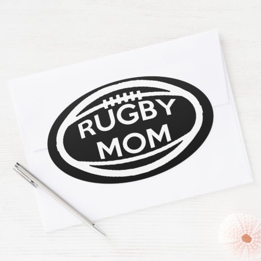Rugby mama ovale sticker (Envelop)