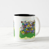 Rugby-match Tweekleurige Koffiemok (Voorkant rechts)