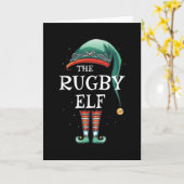 Rugby Matching Family Christmas Party Pajama Kaart (Gele Bloem)