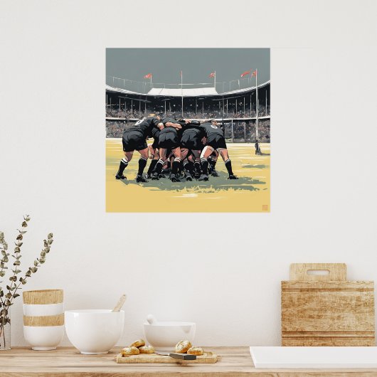 Rugby Maul Art Print (Keuken)