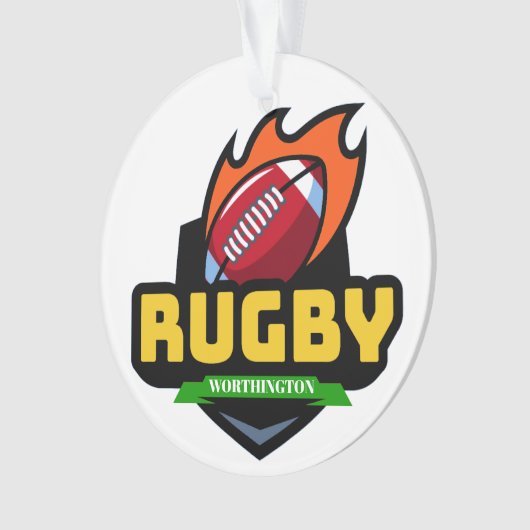 Rugby Medal Ornament (voorkant)