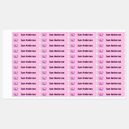 Rugby meisjes roze axolotl kinderen naam labels