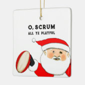 Rugby met kerstcadeau keramisch ornament (Links)