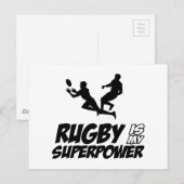Rugby mijn superkracht briefkaart (Voorkant / Achterkant)