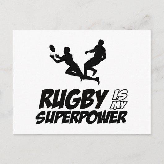 Rugby mijn superkracht briefkaart (Voorkant)