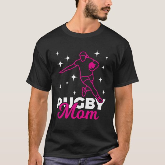 Rugby moeder cadeau t-shirt (Voorkant)