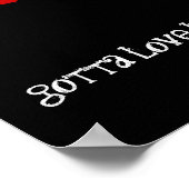 Rugby, moet van rechtsgeweld houden. poster (Hoek)