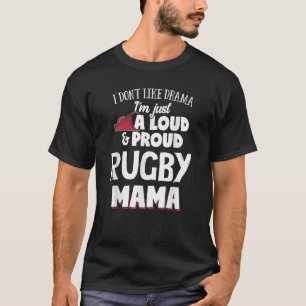 Rugby Mom Luid en Trotse Mama T-shirt