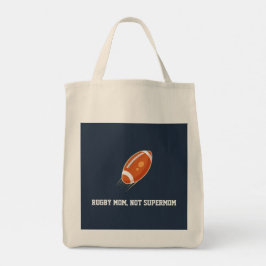 Rugby Mom, Not Supermom beroemd gemaakt door Rugby Tote Bag