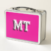 Rugby Monogram Initiaal Roze Meisjesachtig (Achterkant)