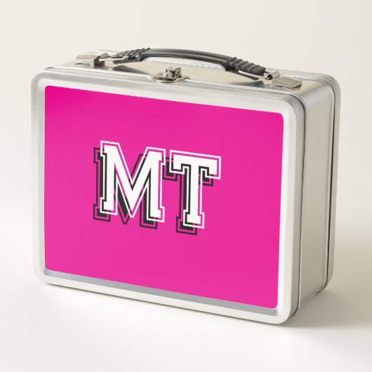 Rugby Monogram Initiaal Roze Meisjesachtig (Voorkant)