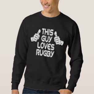 Rugby Motief Rugby Trainer Deze Man Houdt Van Rugb Trui