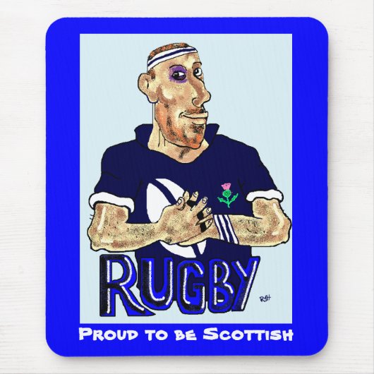 rugby mousepad muismat (Voorkant)