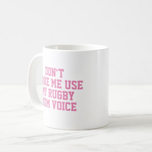 Rugby mum Gift Mok | Funny Quote Slogan Coach (Voorkant links)