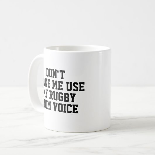 Rugby mum Gift Mok | Funny Quote Slogan Coach (Voorkant links)