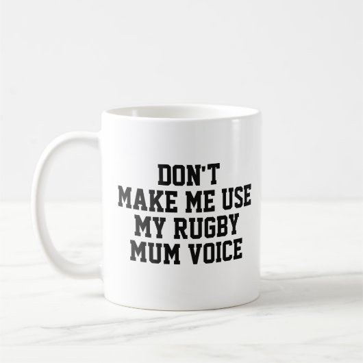 Rugby mum Gift Mok | Funny Quote Slogan Coach (Links)