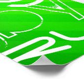 Rugby; Neon Green Stripes Poster (Hoek)