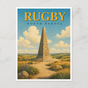 Rugby North Dakota Geografisch Centrum GeoSaga Briefkaart
