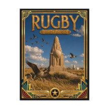 Rugby North Dakota Vintage Art Deco Gouden Tijdper