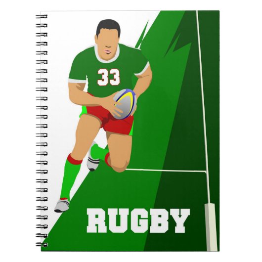 Rugby-Notitieboeken Notitieboek (Voorkant)