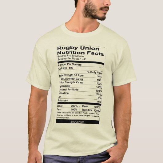 Rugby Nutrition T-shirt (Voorkant)