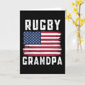 Rugby Opa Amerikaanse Vlag 4 juli Kaart (Gele Bloem)