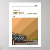 Rugby Park, Kilmarnock. Stadium afdrukken Poster (Voorkant)