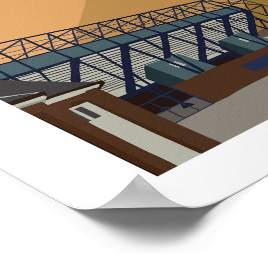 Rugby Park, Kilmarnock. Stadium afdrukken Poster (Hoek)