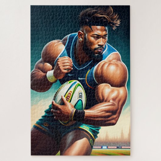 Rugby Player 1014-stuk Jigzaag Puzzle Legpuzzel (Verticaal)