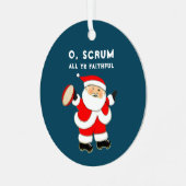 Rugby Player Collectible Metalen Ornament (Voorkant links)