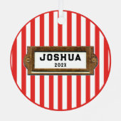 Rugby Player Collectible Metalen Ornament (Achterkant)